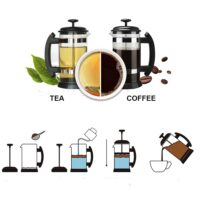 Postmodern Glass French Press Cafetiere for Coffee and Tea 1000ML - Image 5