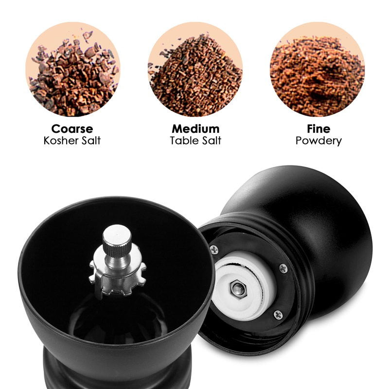 Manual Coffee Mill Grinder with Ceramic Burrs,Hand Coffee Mill Coffee Bean Grinder Burr Portable Cafe Coffee Pot Bean Mill MakeR