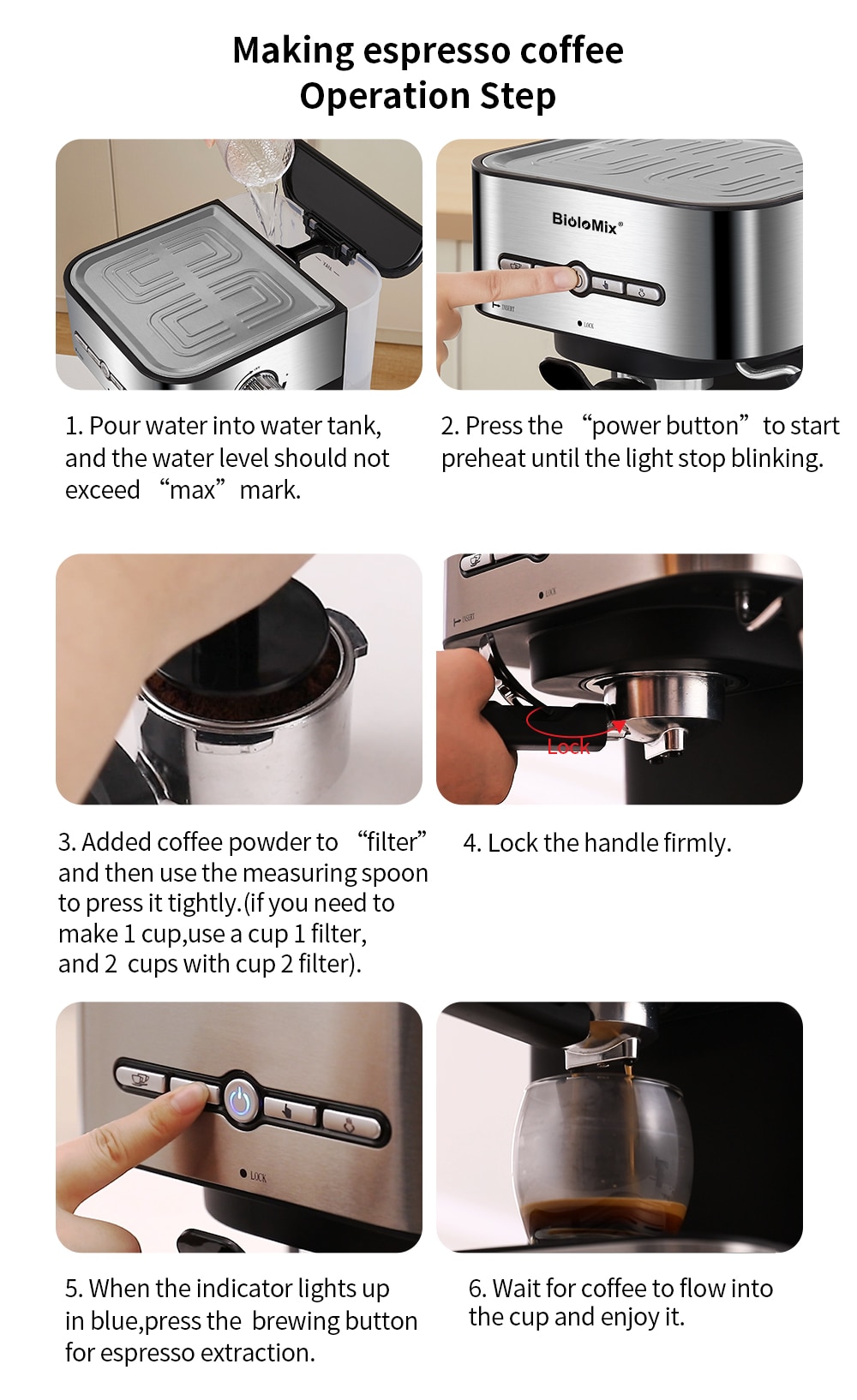 Semi Automatic Espresso Coffee Maker with Hot Steam