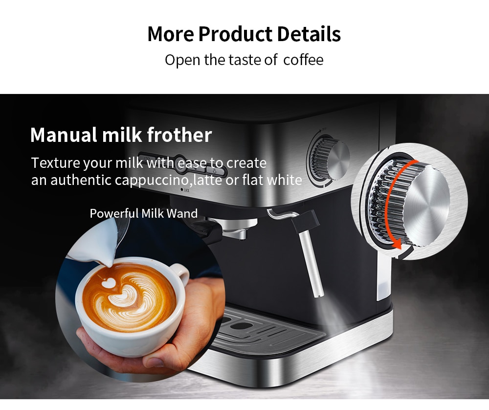 Semi Automatic Espresso Coffee Maker with Hot Steam