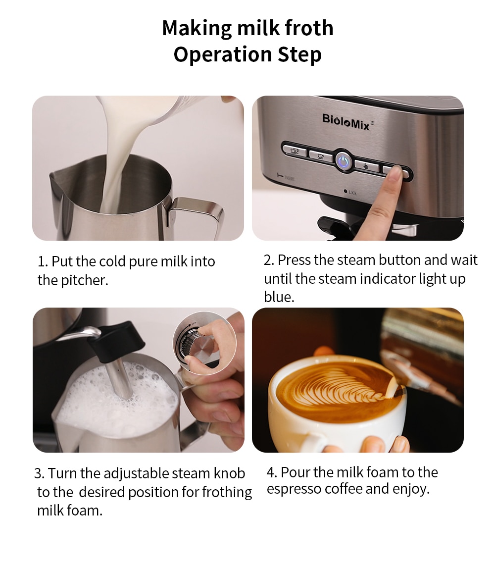 Semi Automatic Espresso Coffee Maker with Hot Steam