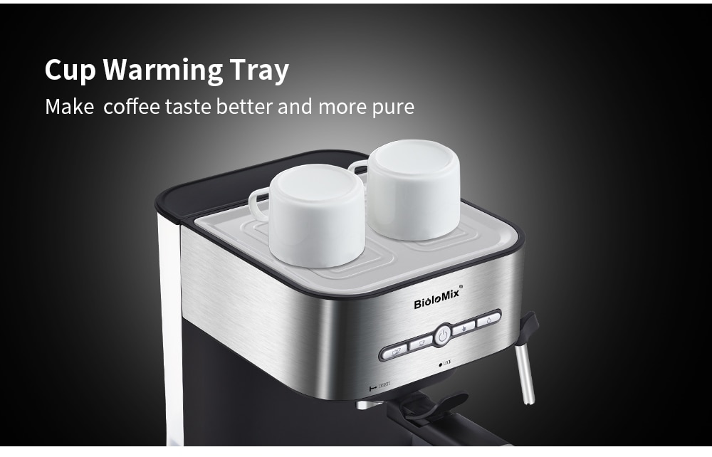 Semi automatic espresso coffee maker with hot steam