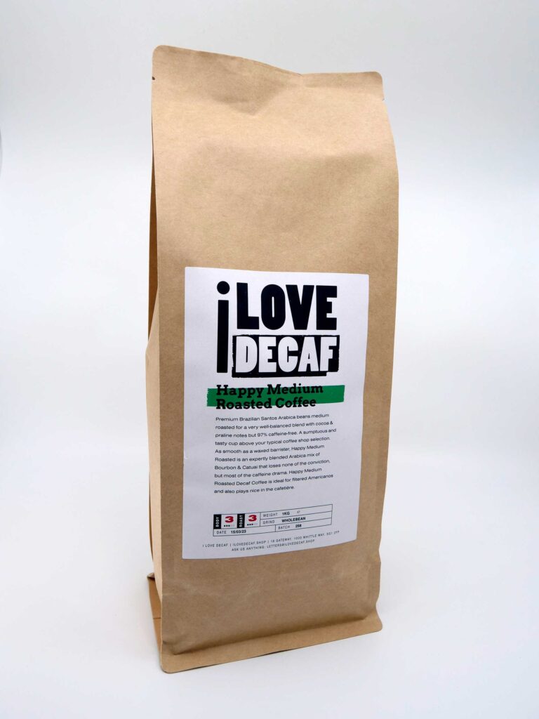 Happy medium roast decaf coffee