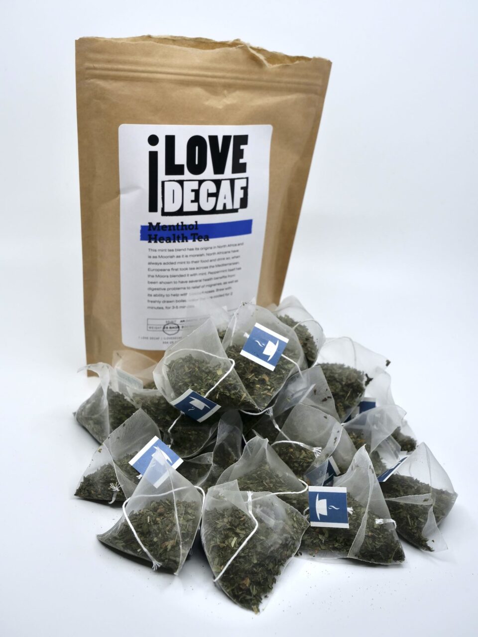 Menthol health mint tea bags