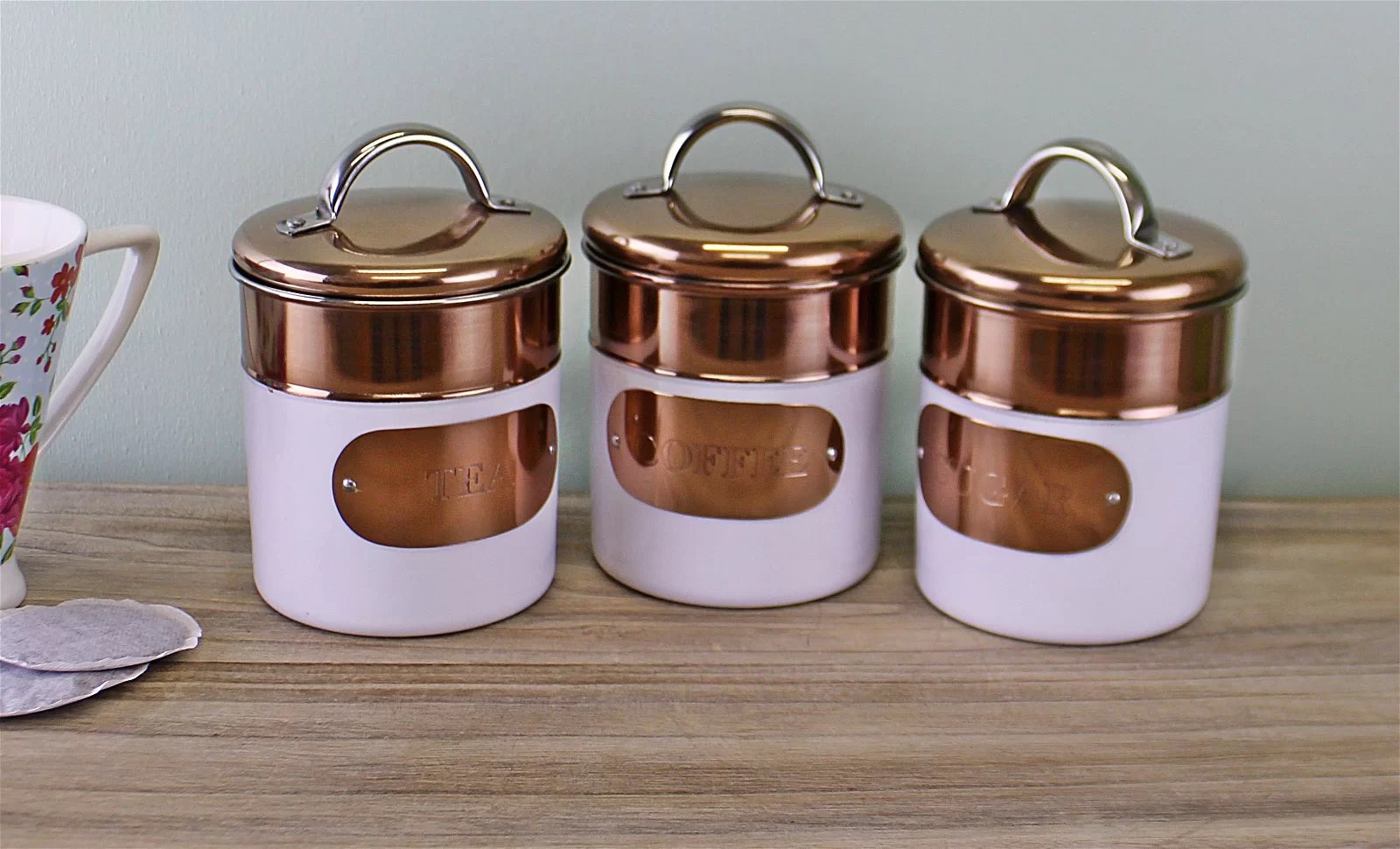 Get the right bling tea coffee sugar canisters to organise your kitchen