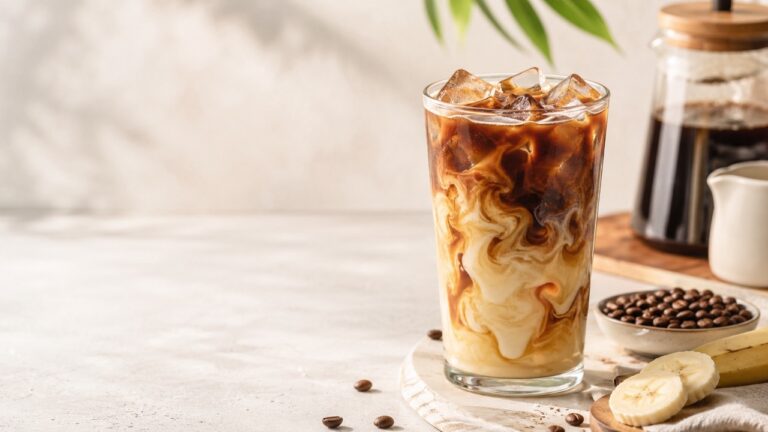Banana milk coffee has gone viral. Make the decaf version properly